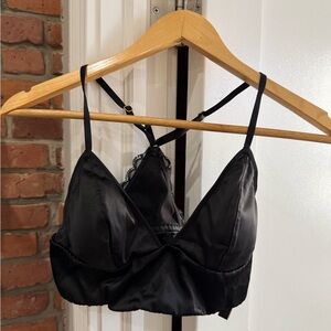 Victoria's Secret Black Satin Bralette